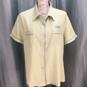 Harley Davidson 100% silk bowling shirt